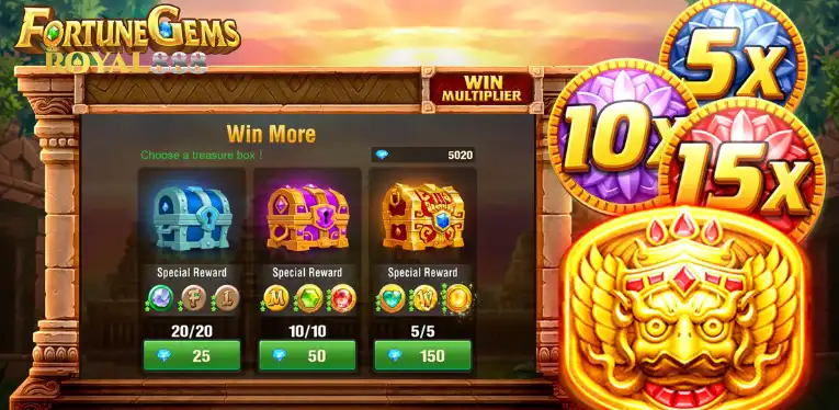 Winning combinations in Fortune Gems